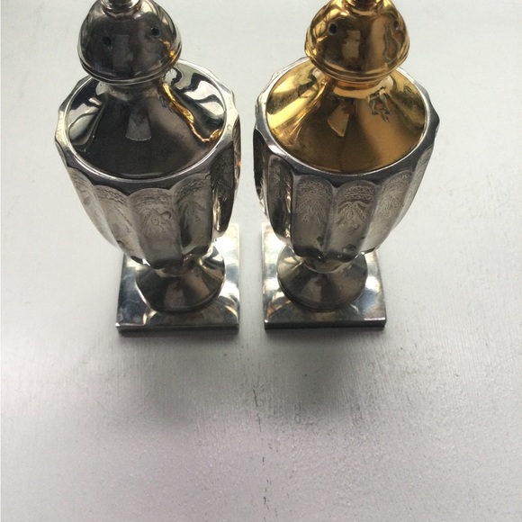 Godinger Silver & Copper Plated Salt & Pepper Shakers - Picture 3 of 16